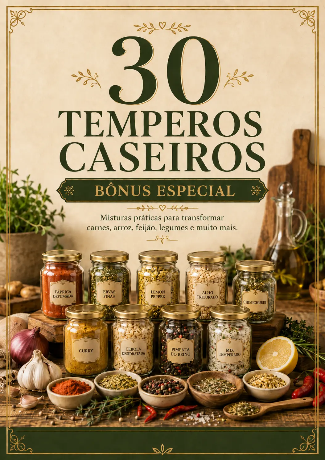 Mockup do bônus 30 Temperos Caseiros